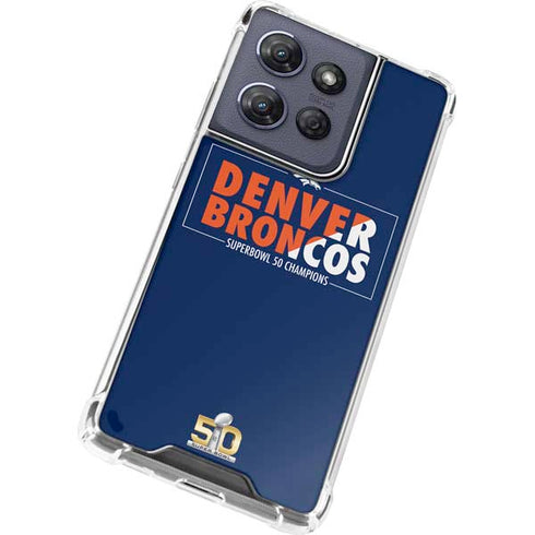 NFL Denver Broncos Super Bowl 50 Champions Bold Moto G Power 5G (2025) Clear Case